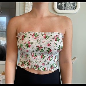 Floral tube top